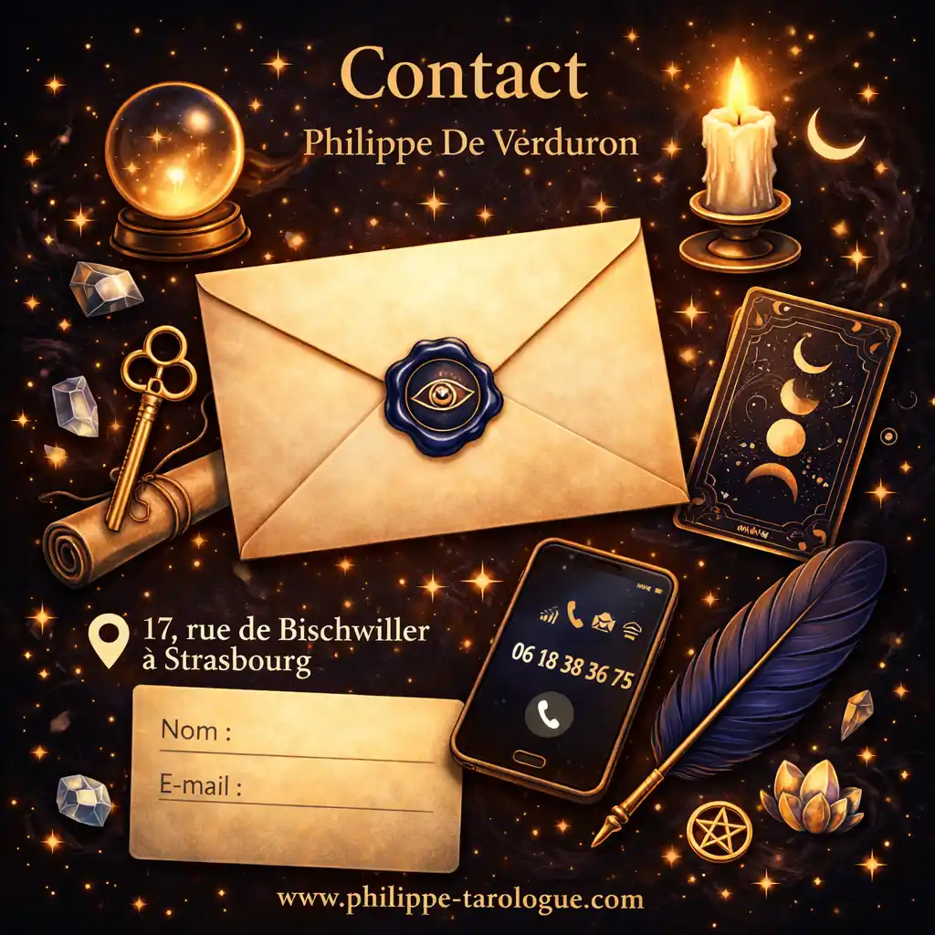 Contact : Philippe De Verduron voyant médium à Strasbourg, téléphone, adresse, e-mail, horaires d'ouverture.